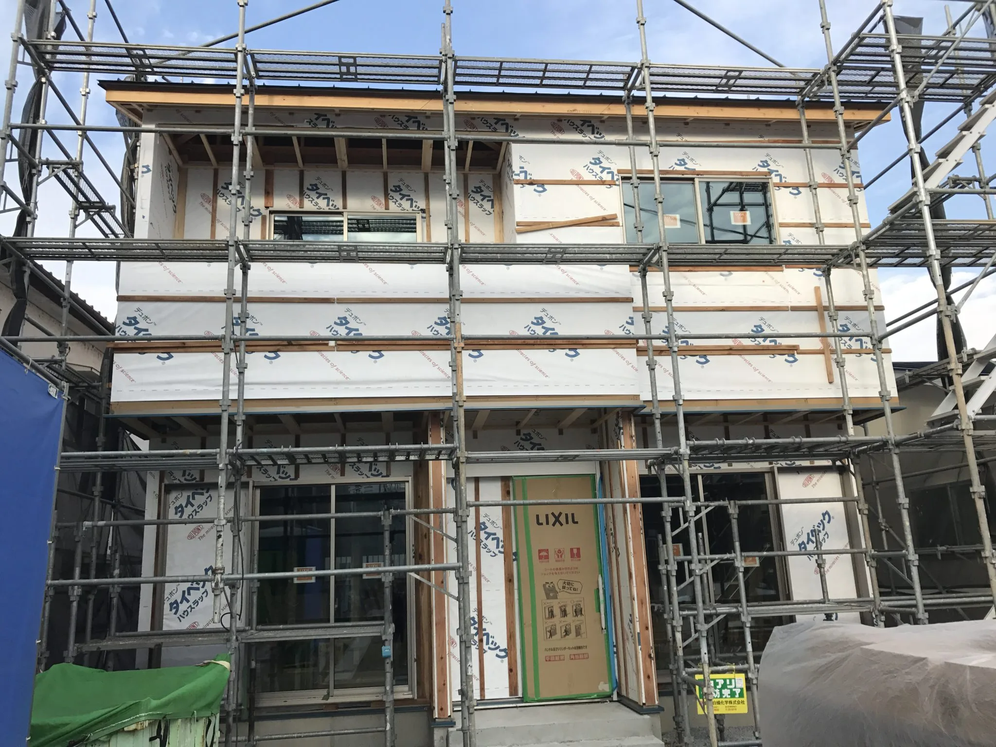 沼津市Ｎ様邸（二世帯住宅）大工工事・防水シート