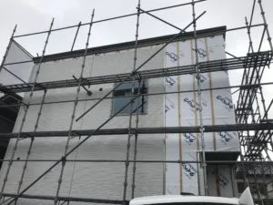 裾野市Ｍ様邸　外壁施工＆大工工事中