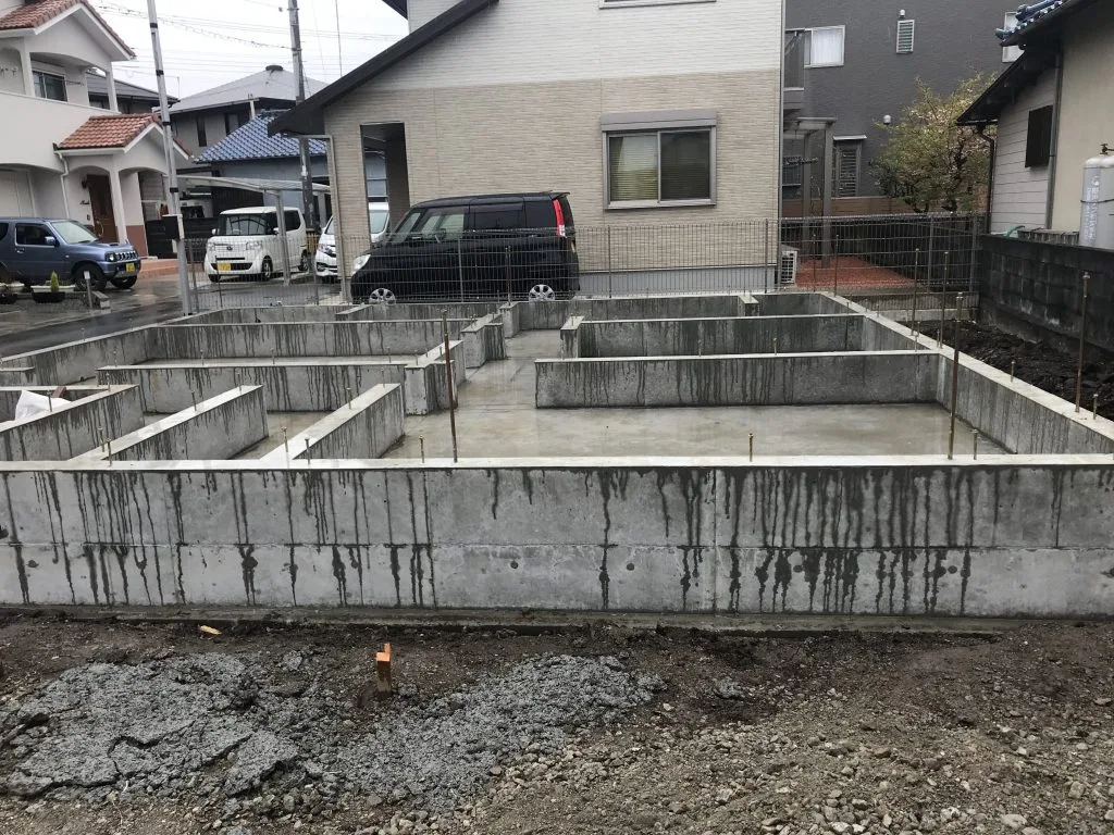 清水町T様邸　基礎工事中