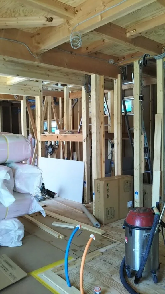 長泉町H様邸　大工工事中